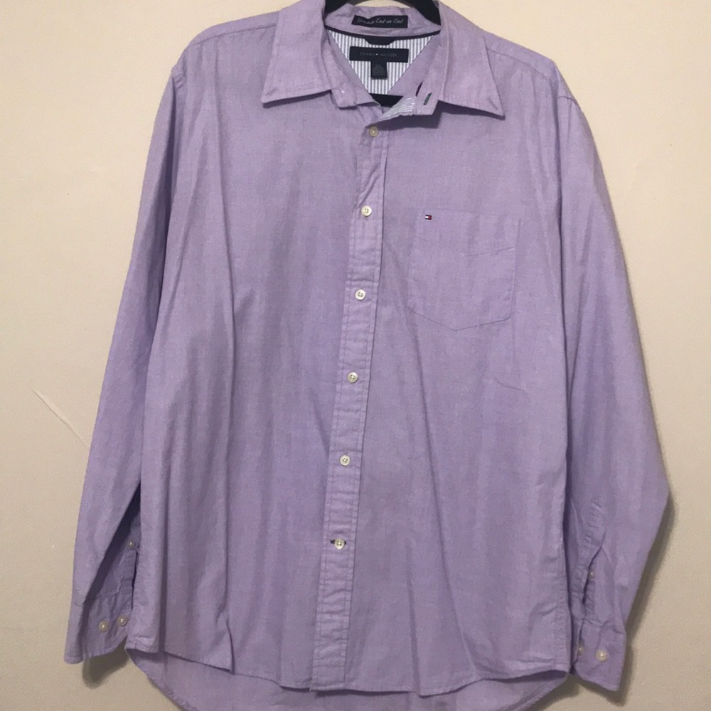 Men’s Tommy Hilfiger large purple dress shirt.